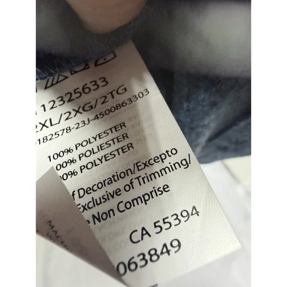 Wrangler Authentic Western Sweater Men's  2XLT Blue Long Sleeve 1/4 Zip NEW WT - Picture 3 of 6